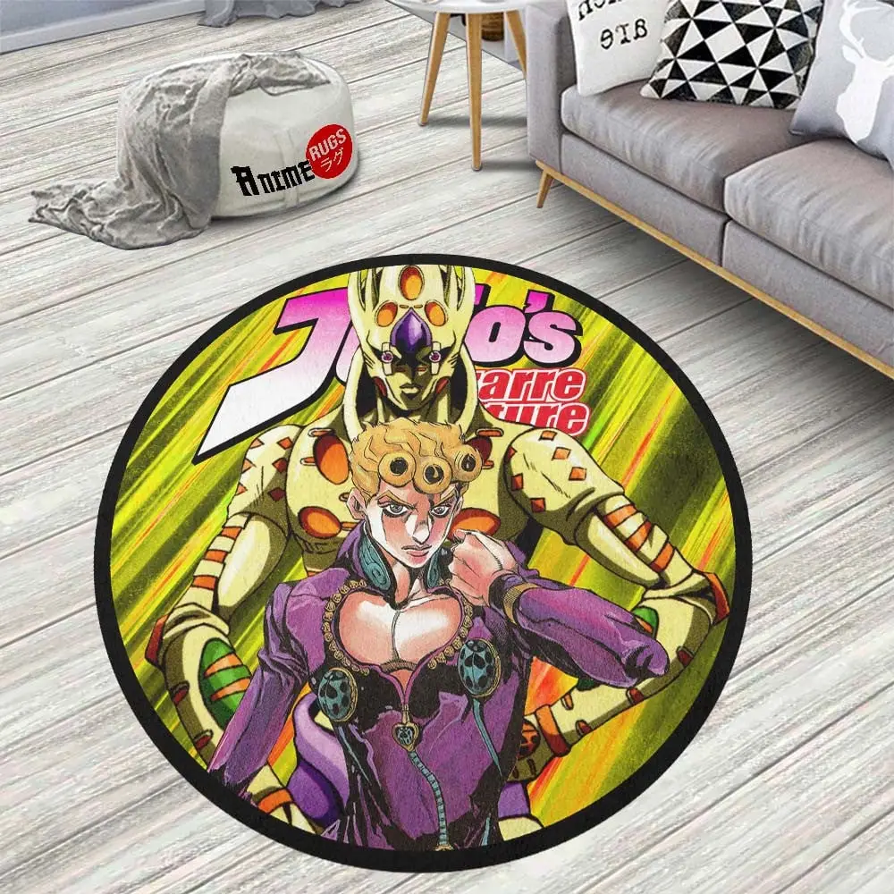 Giorno Giovanna Round Rug Custom Jojo's Bizarre Adventure