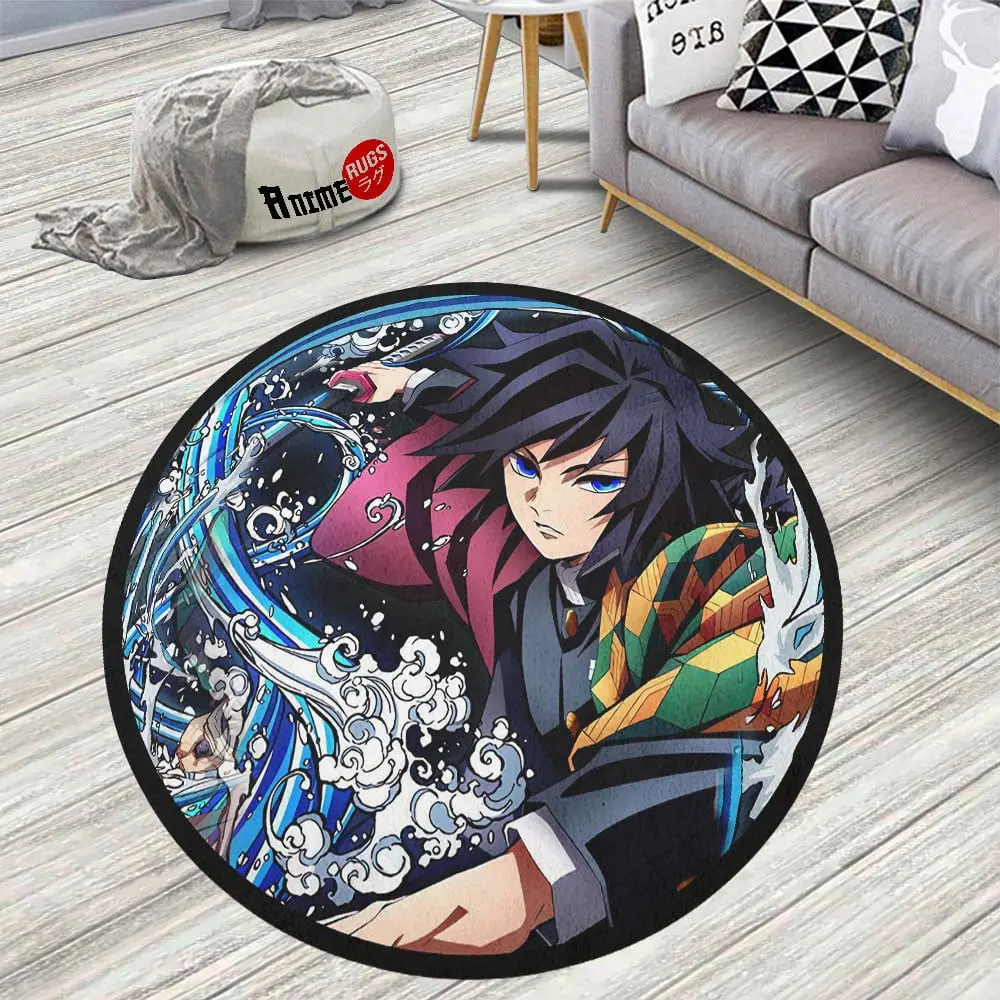 Giyu Tomioka Skid-Proof Round Rug