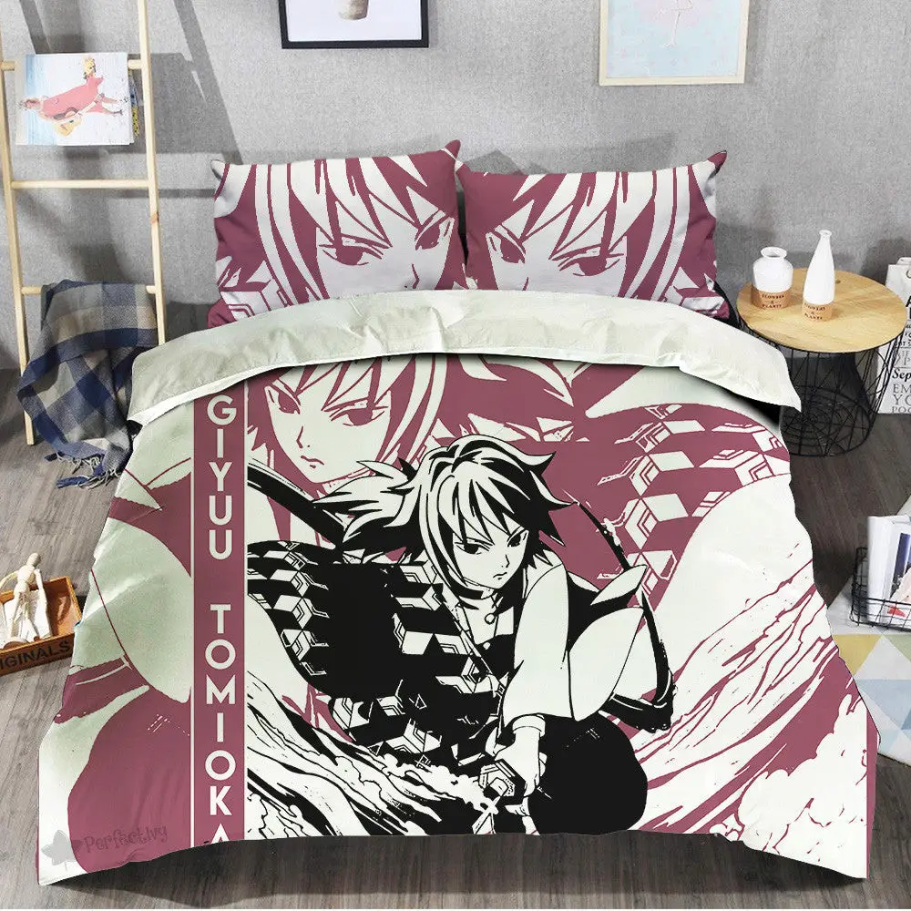 Giyuu Tomioka Bedding Set Custom Anime