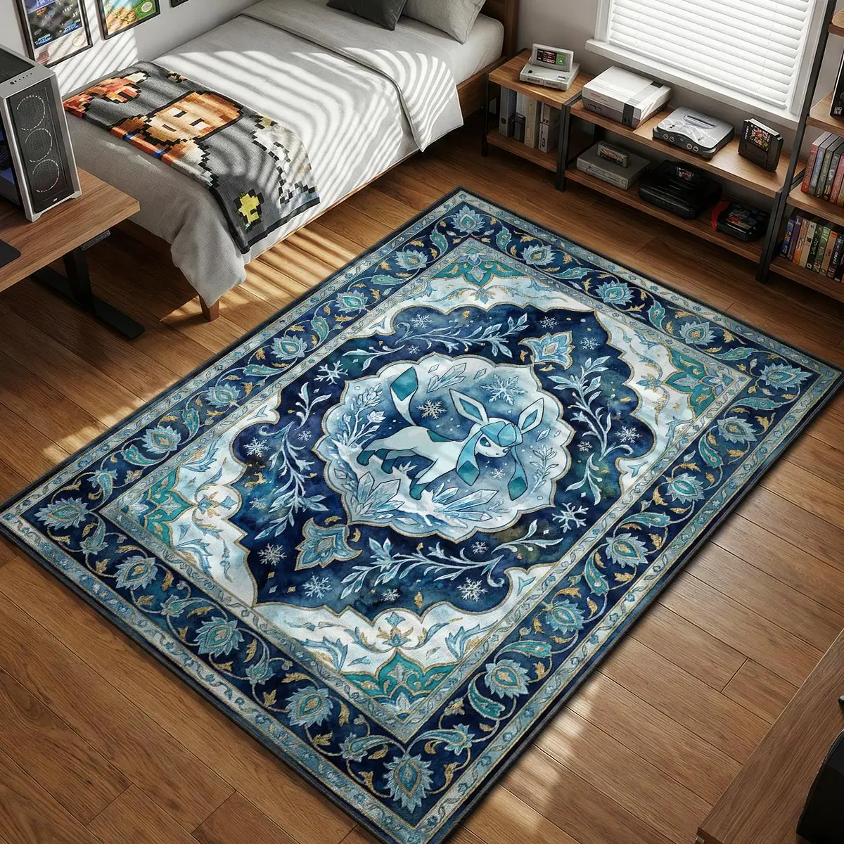 Glaceon Frozen Tundra Rug - Pokemon Chair Mat
