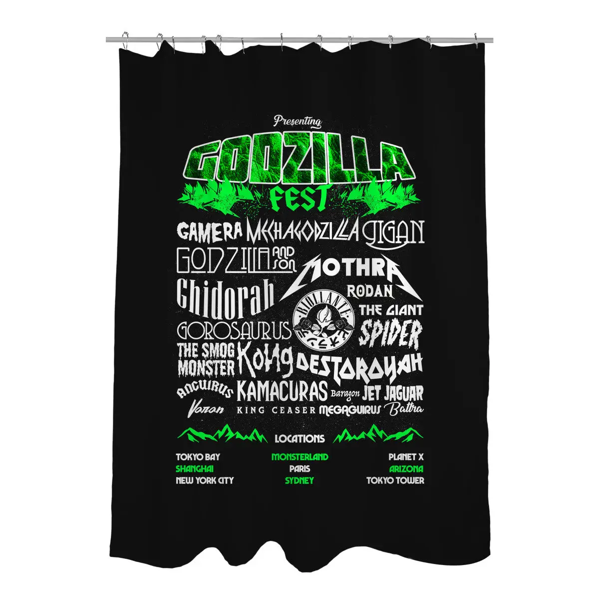 Godzilla Fest Shower Curtains