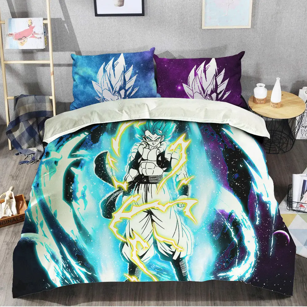 Gogeta Bedding Set Custom Galaxy Anime Room Decor