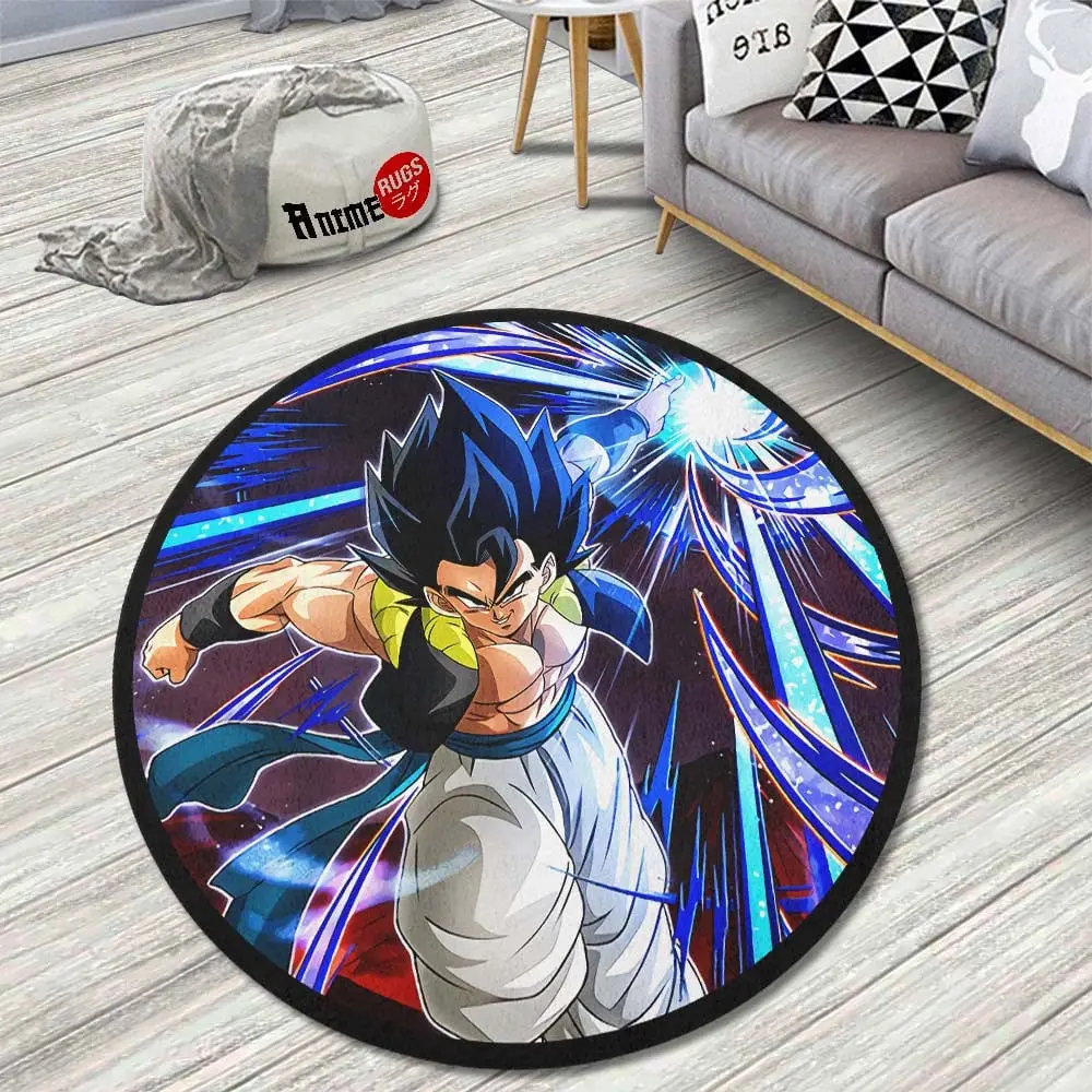 Gogeta Skill Round Rug Custom Anime Room Mats