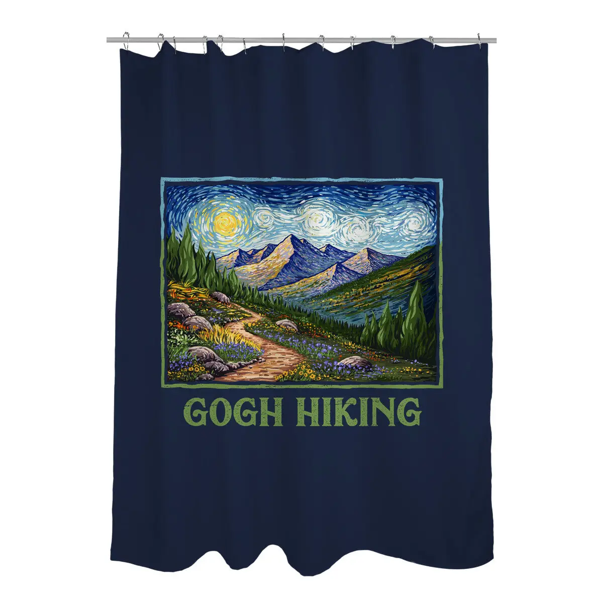 Gogh Hiking Shower Curtains