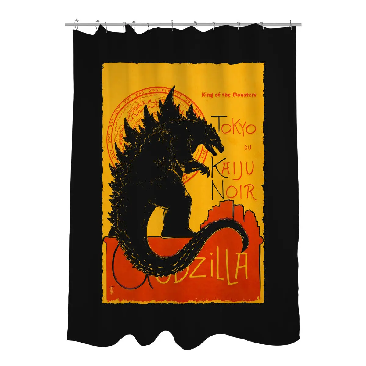 Gojira Noir Shower Curtains