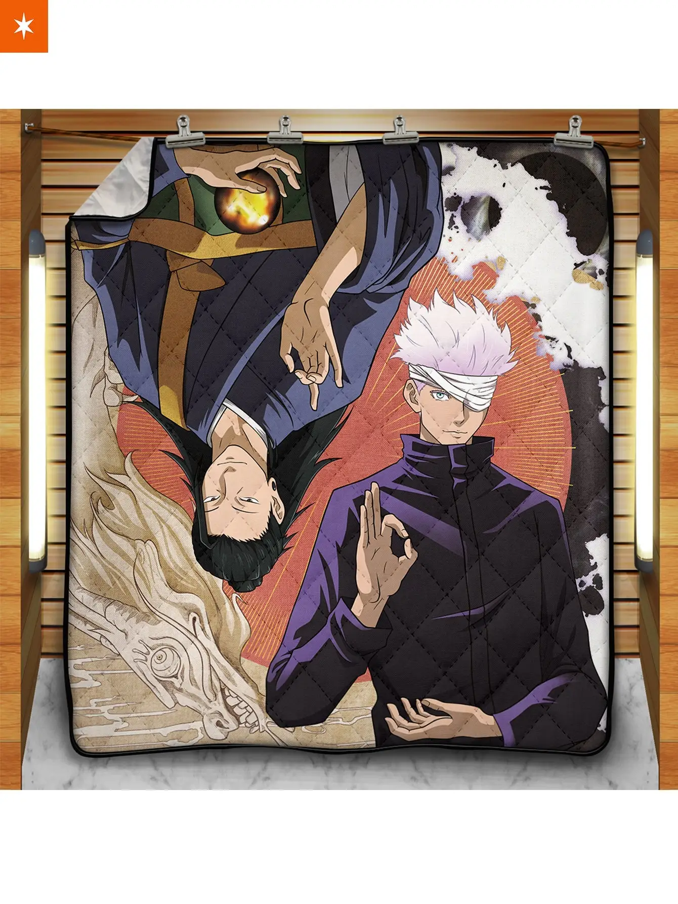 Gojo x Geto Cozy Quilt Blanket