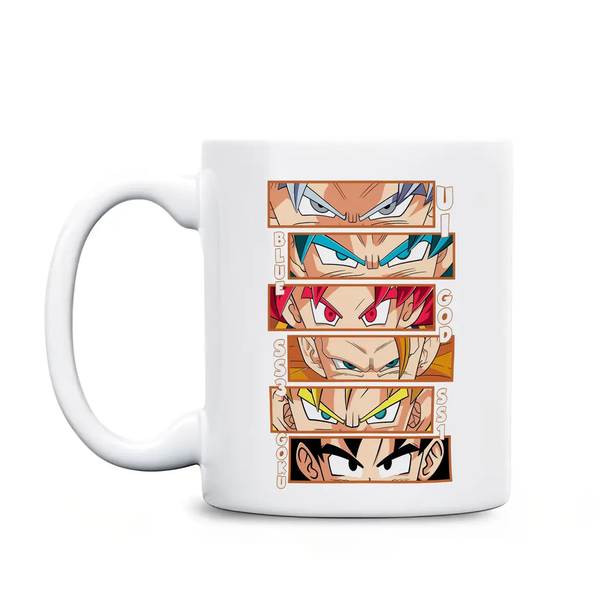 Goku Evolution Anime Eyes Mug DBZ Gift