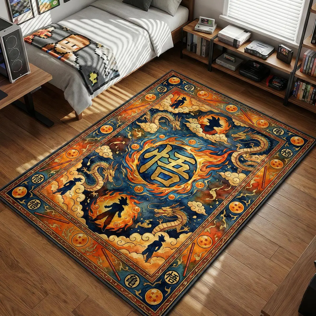 Goku Kanji Rug - Dragon Ball Z Chair Mat
