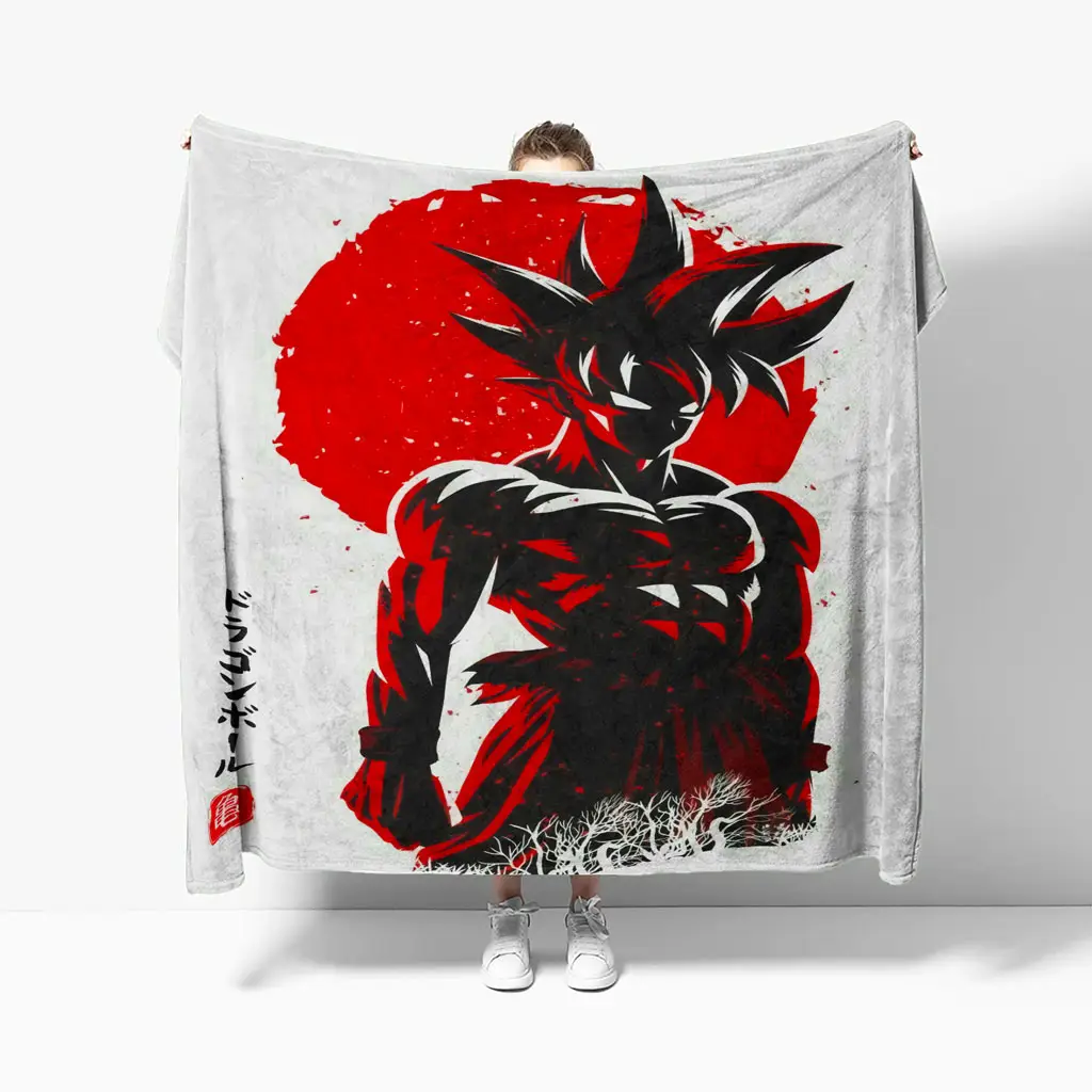 Goku Red Sun Japanese Style Dragon Ball Blanket
