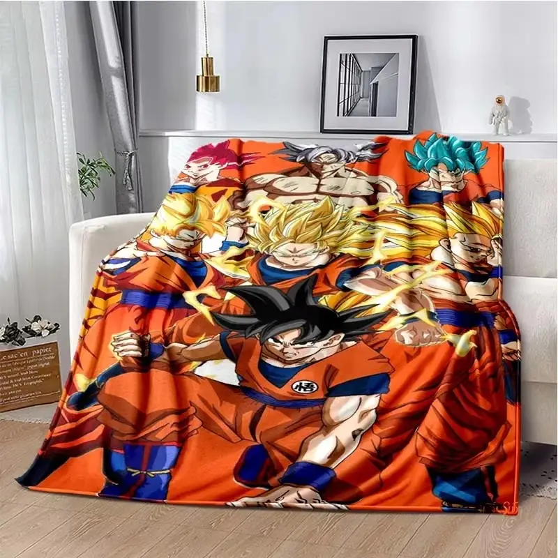 Goku Saiyan Evolution Cozy Quilt Blanket Sofa Bedding Gifts
