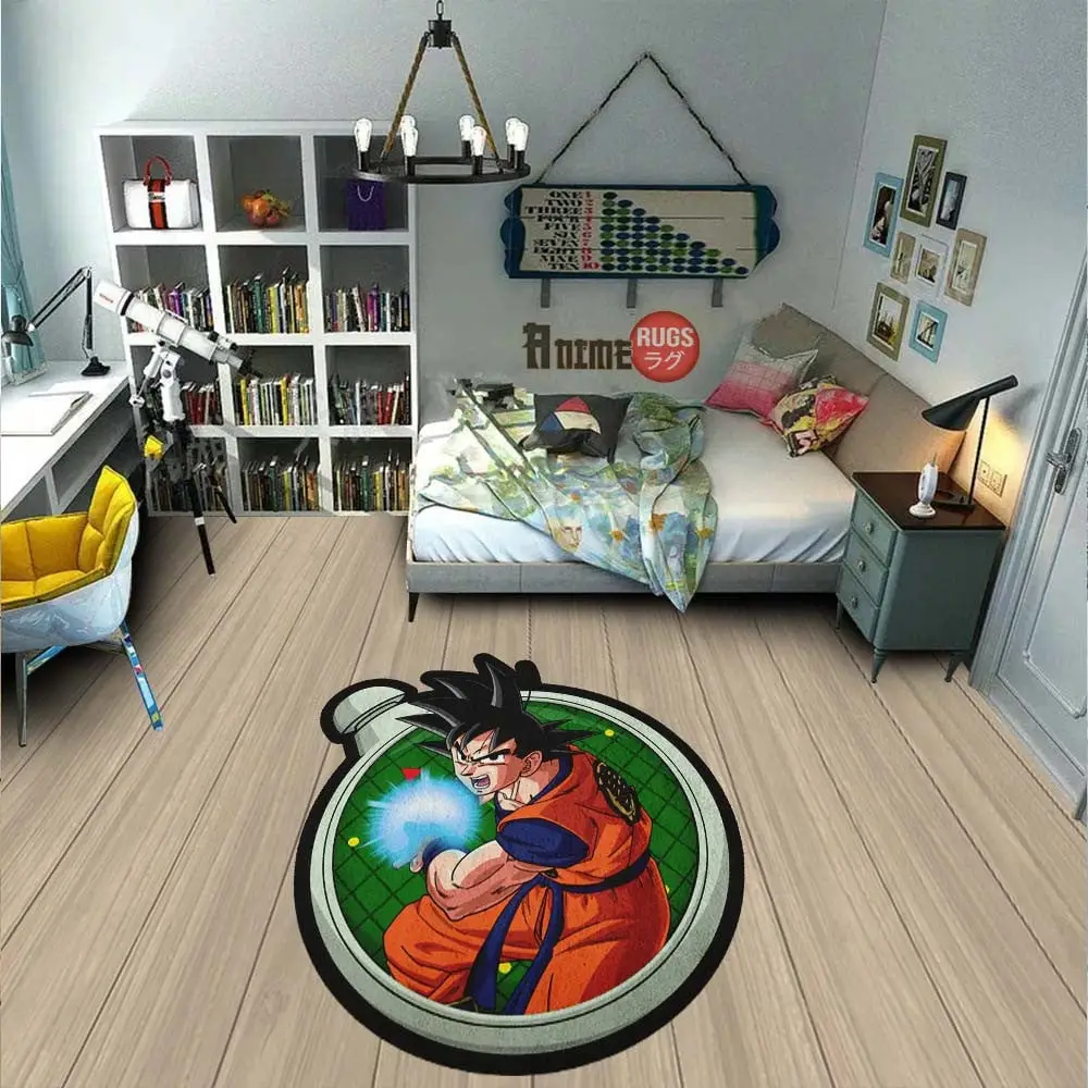 Goku Shaped Rug Custom Anime Room Decor