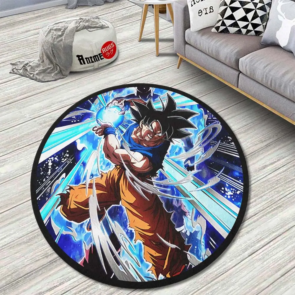 Goku Skill Round Rug Custom Anime Room Mats