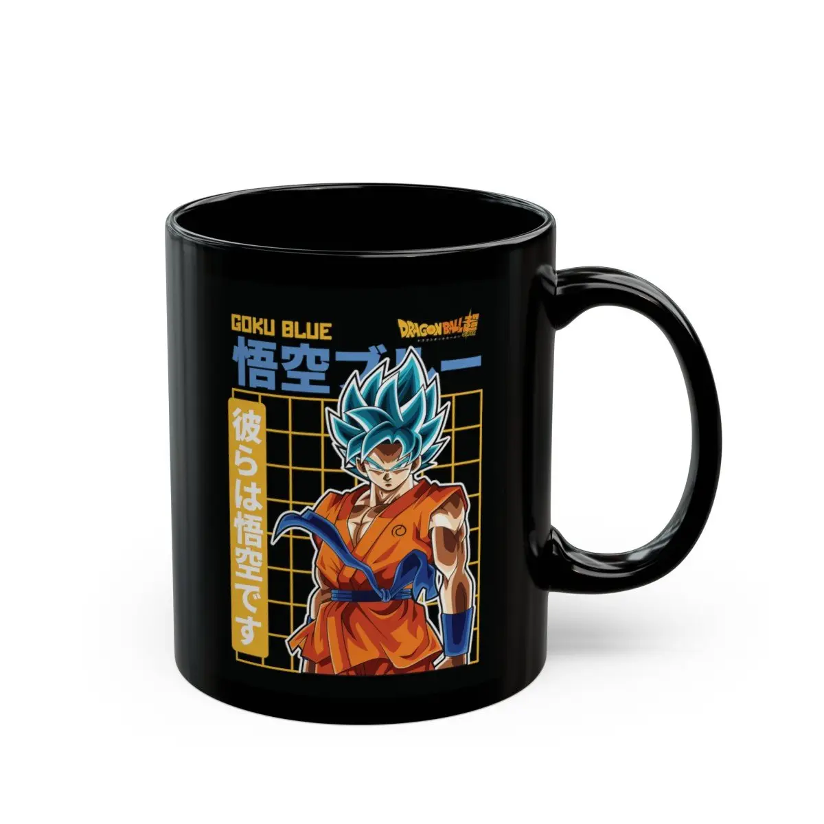 Goku SSY Blue Mug 11oz Black