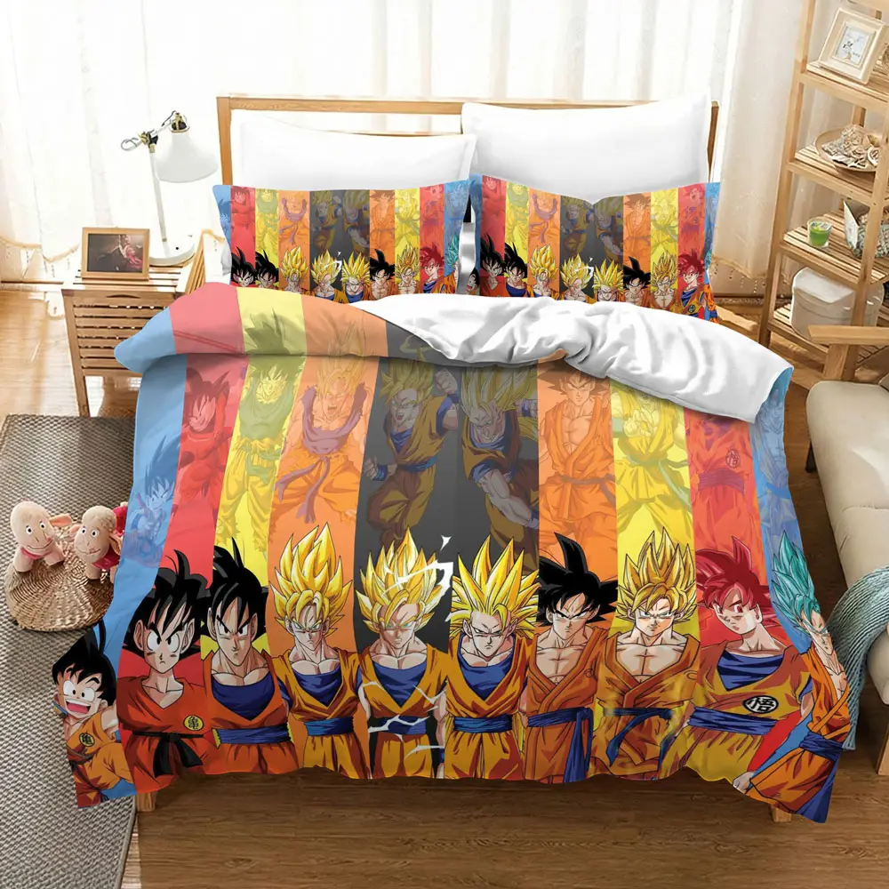 Goku Transformations Evolution Dragon Ball Bed Set