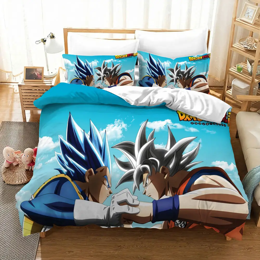 Goku Ultra Instinct vs Vegeta Blue Dragon Ball Bed Set