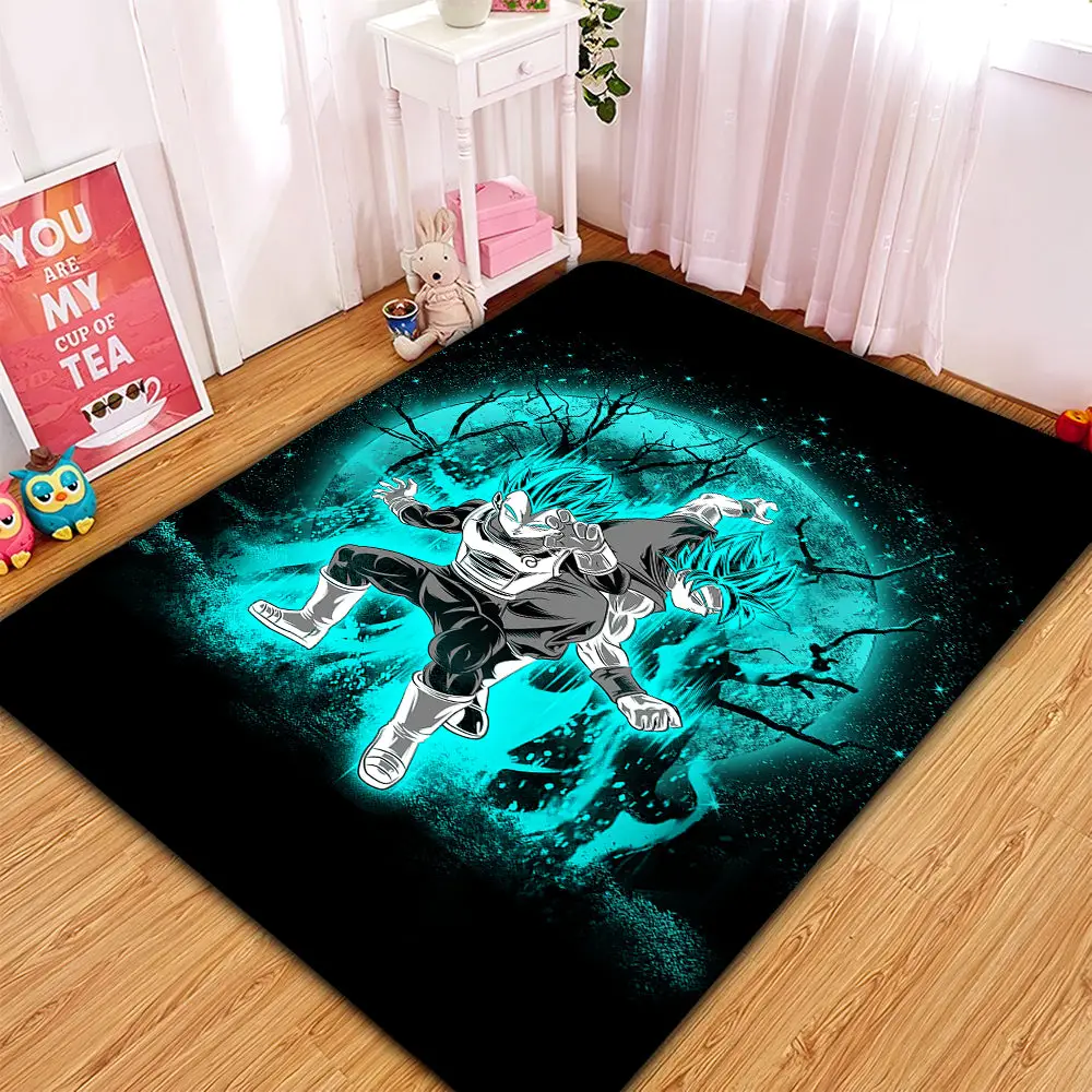 Goku Vegeta Moonlight Rectangular Area Rug