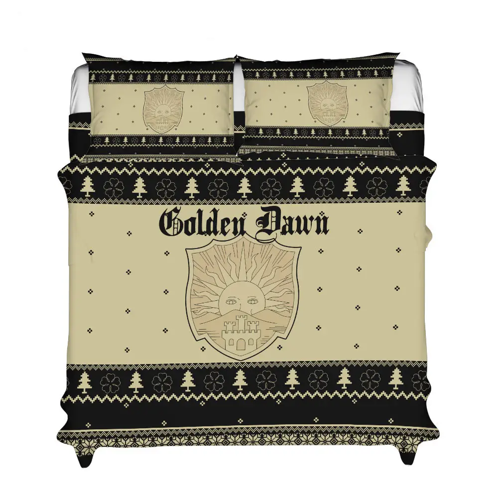 Golden Dawn Xmas Polyester Duvet Cover Set