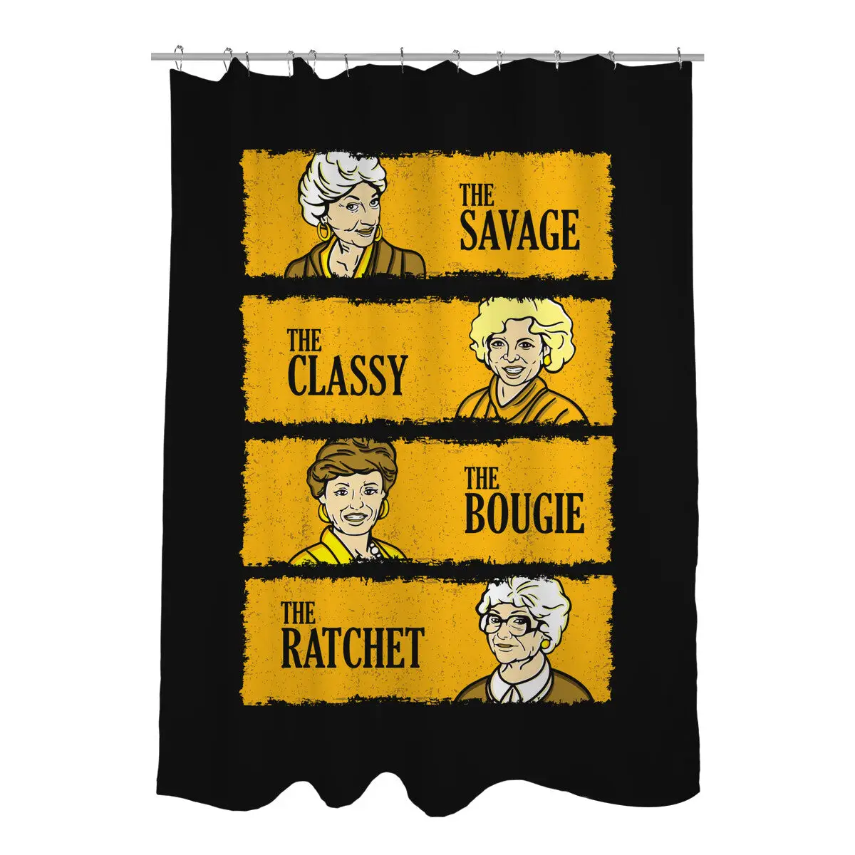 Golden Savages Shower Curtains