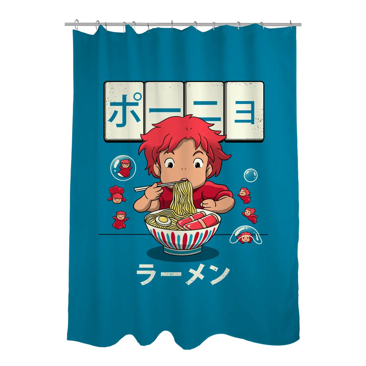 Goldfish Ramen Shower Curtains