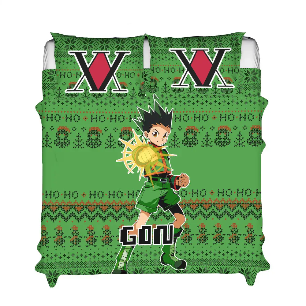 Gon Freecss Xmas Polyester Duvet Cover Set