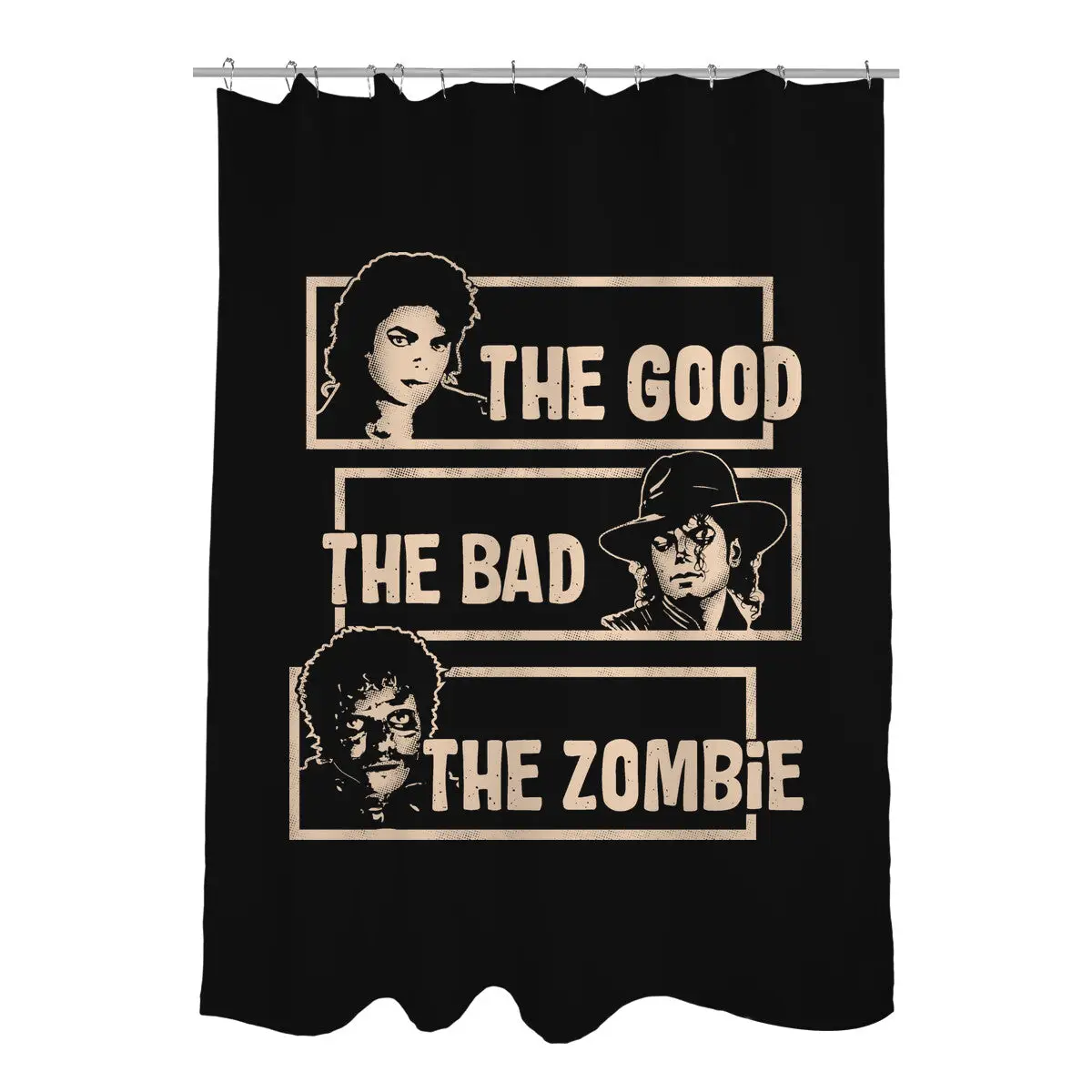 Good Bad Zombie Shower Curtains