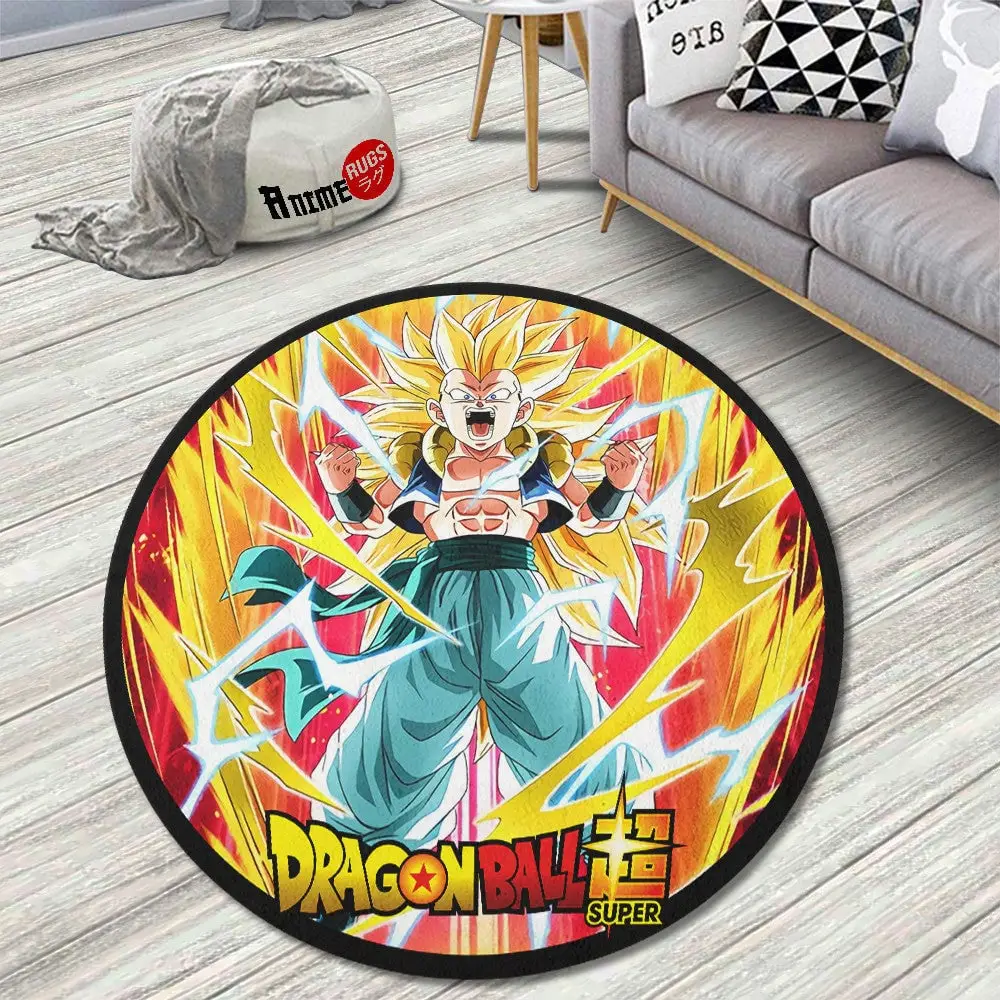 Gotenks Round Rug Custom Super Super Heroes Anime Room Mats