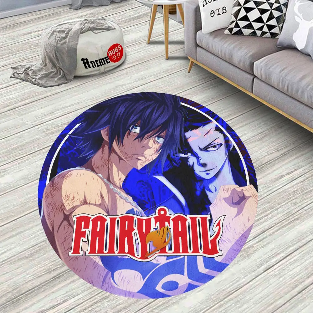 Gray Fullbuster Skid-Proof Round Rug