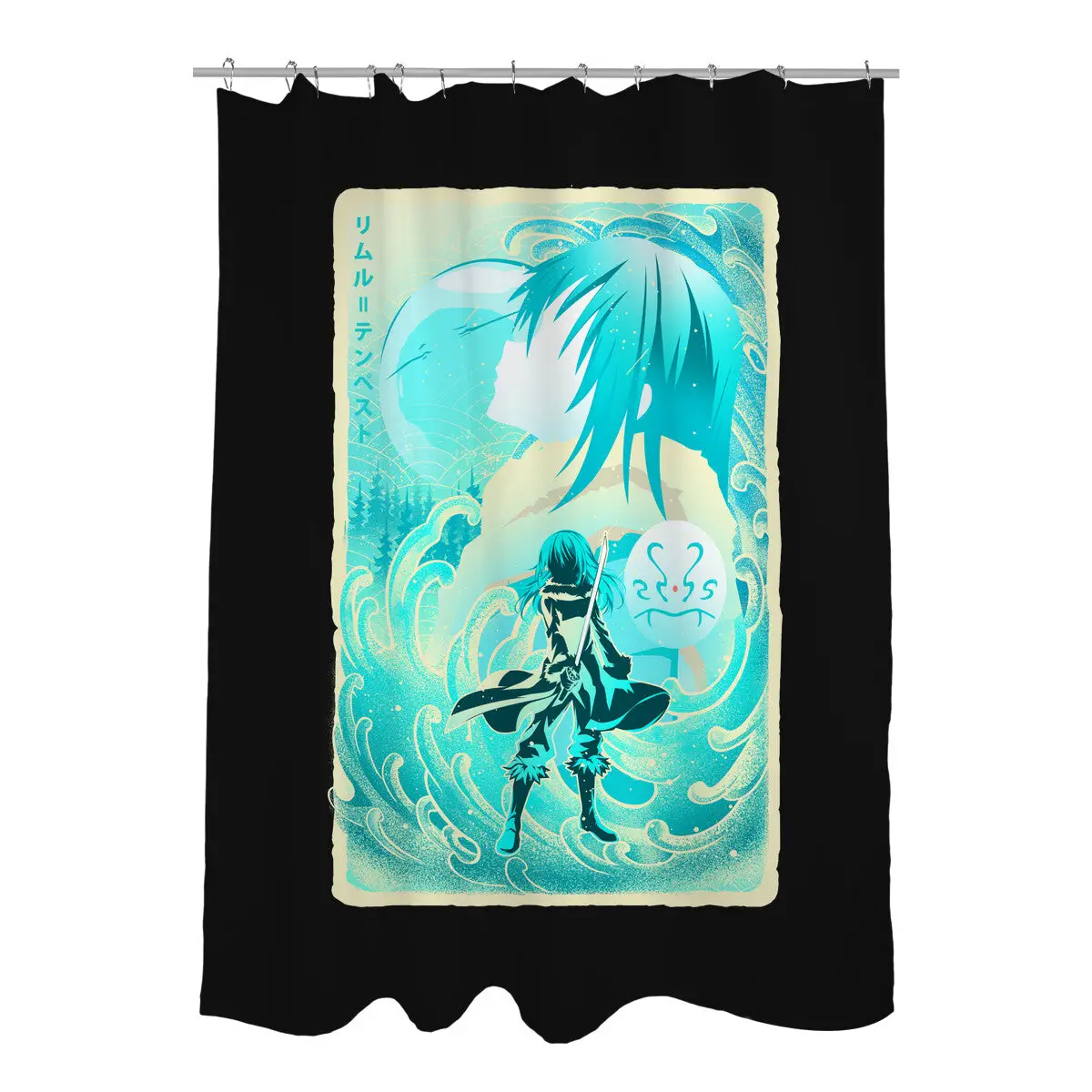 Great Wave Rimuru Shower Curtains