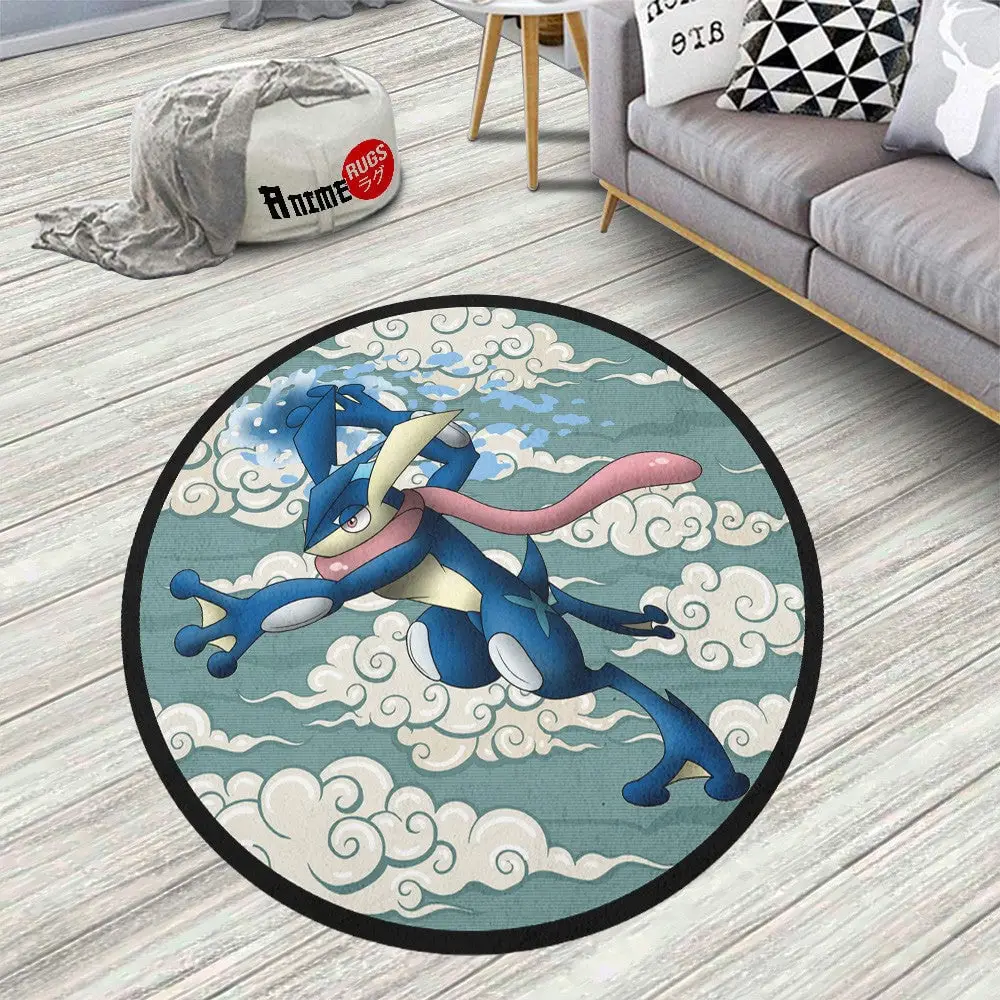 Greninja Round Rug Custom Anime Room Mats
