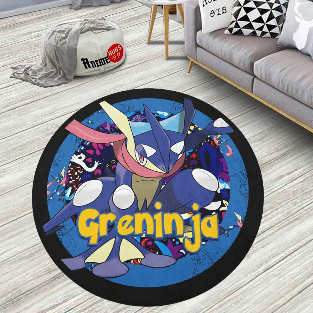 Greninja Skid-Proof Round Rug