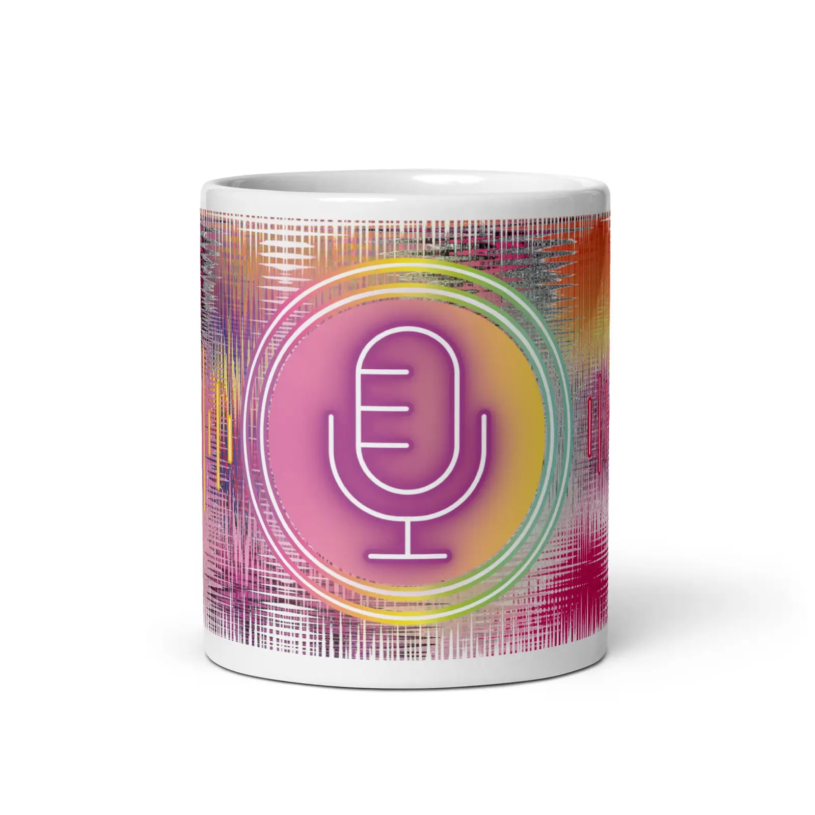 Groovy Mic Style: Voice Actor: Classic Ceramic White Glossy Mug