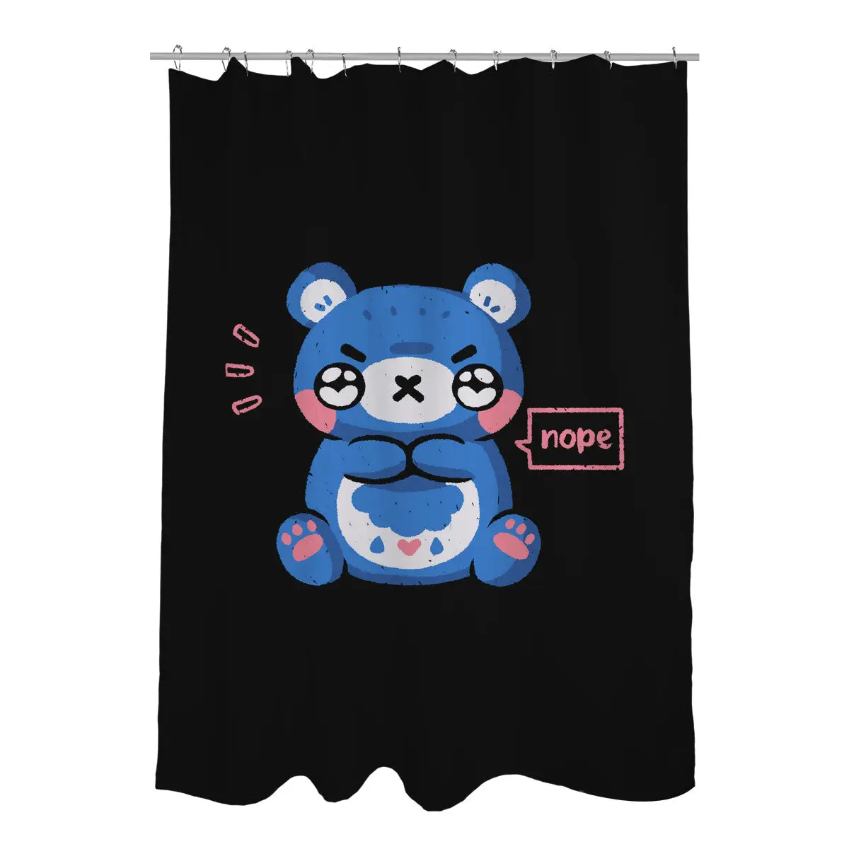 Grumpy Bear Says Nope Shower Curtains