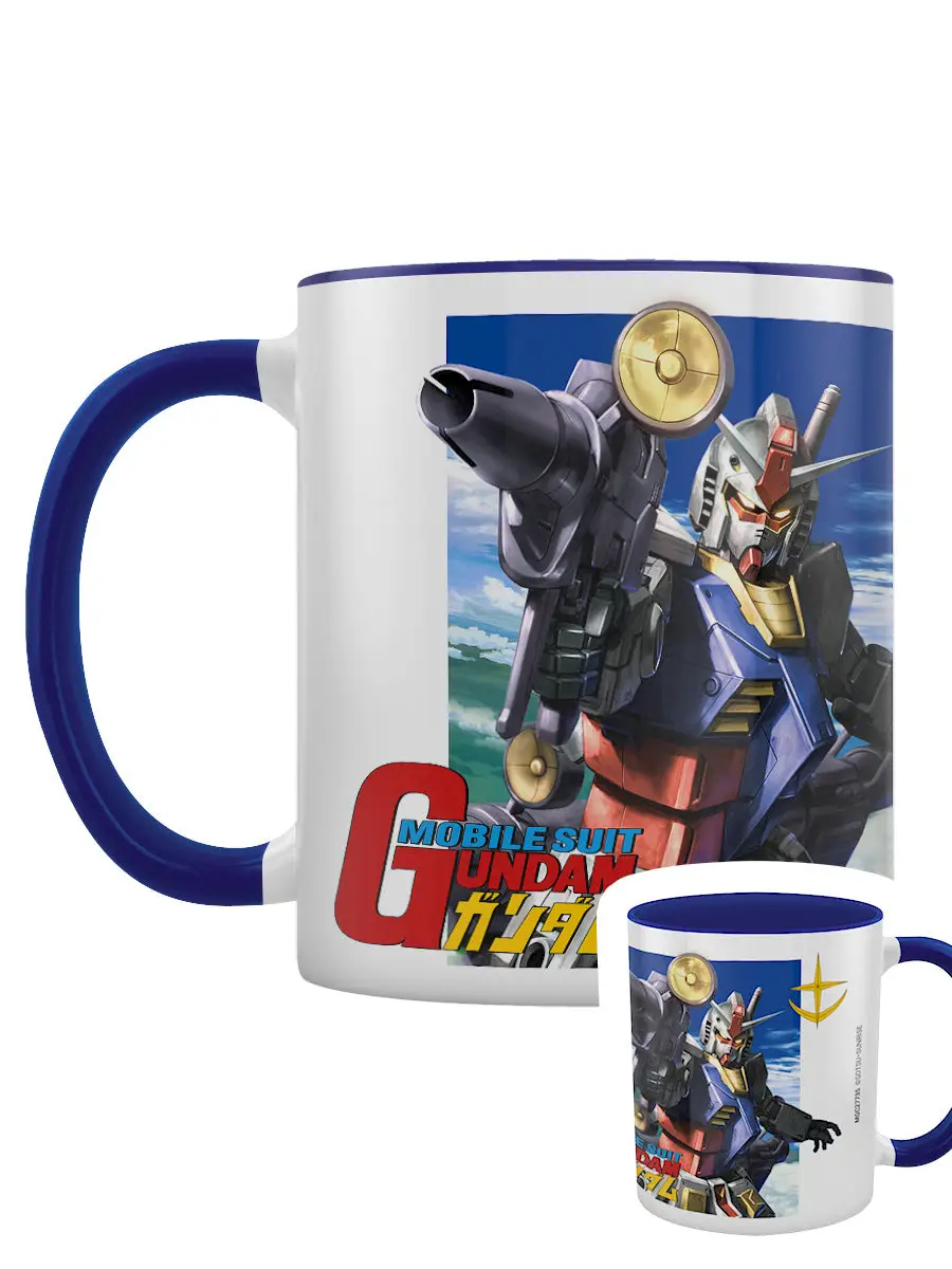 Gundam Taking Aim Blue Inner 2-Tone Mug