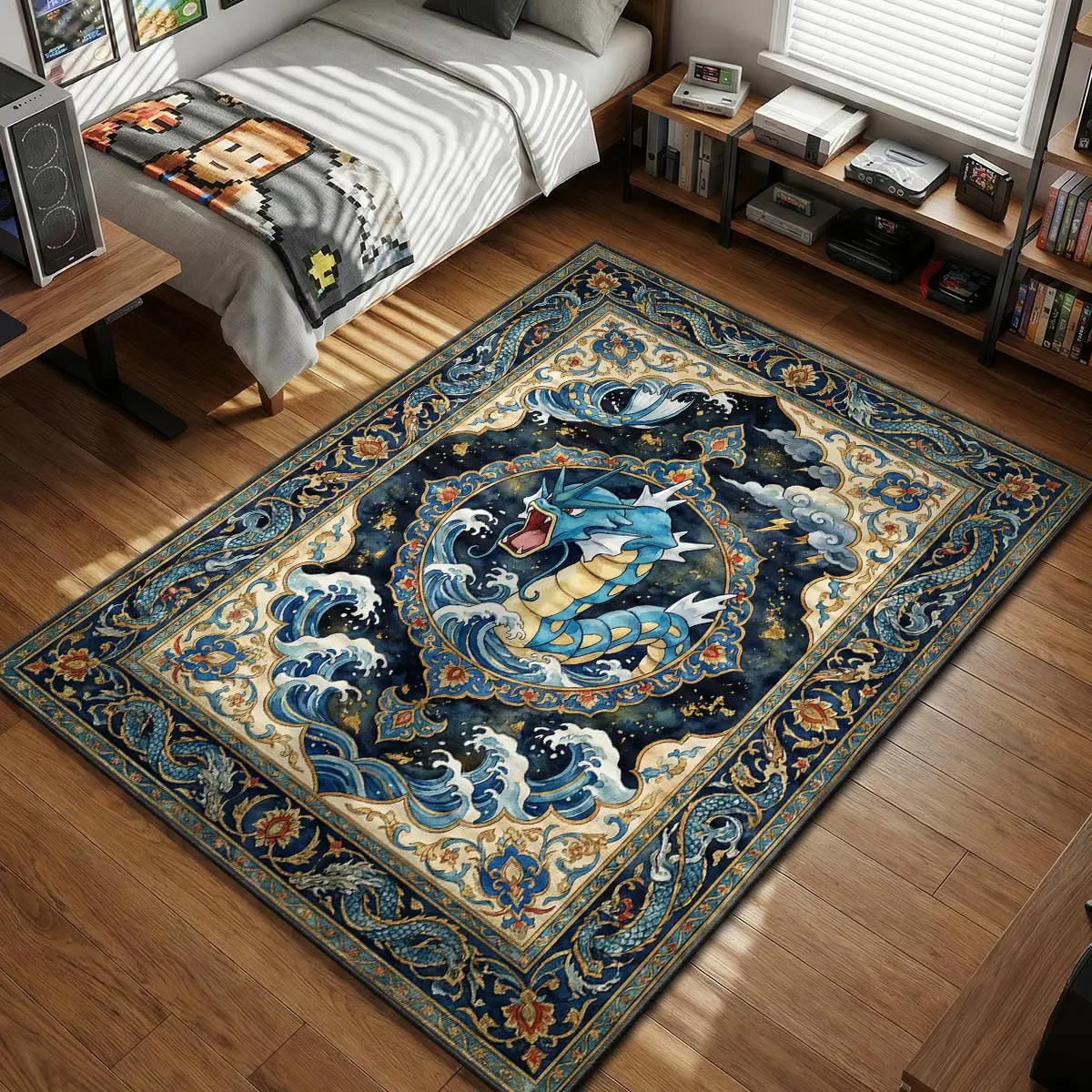 Gyarados Rage Wave Rug - Pokemon Chair Mat