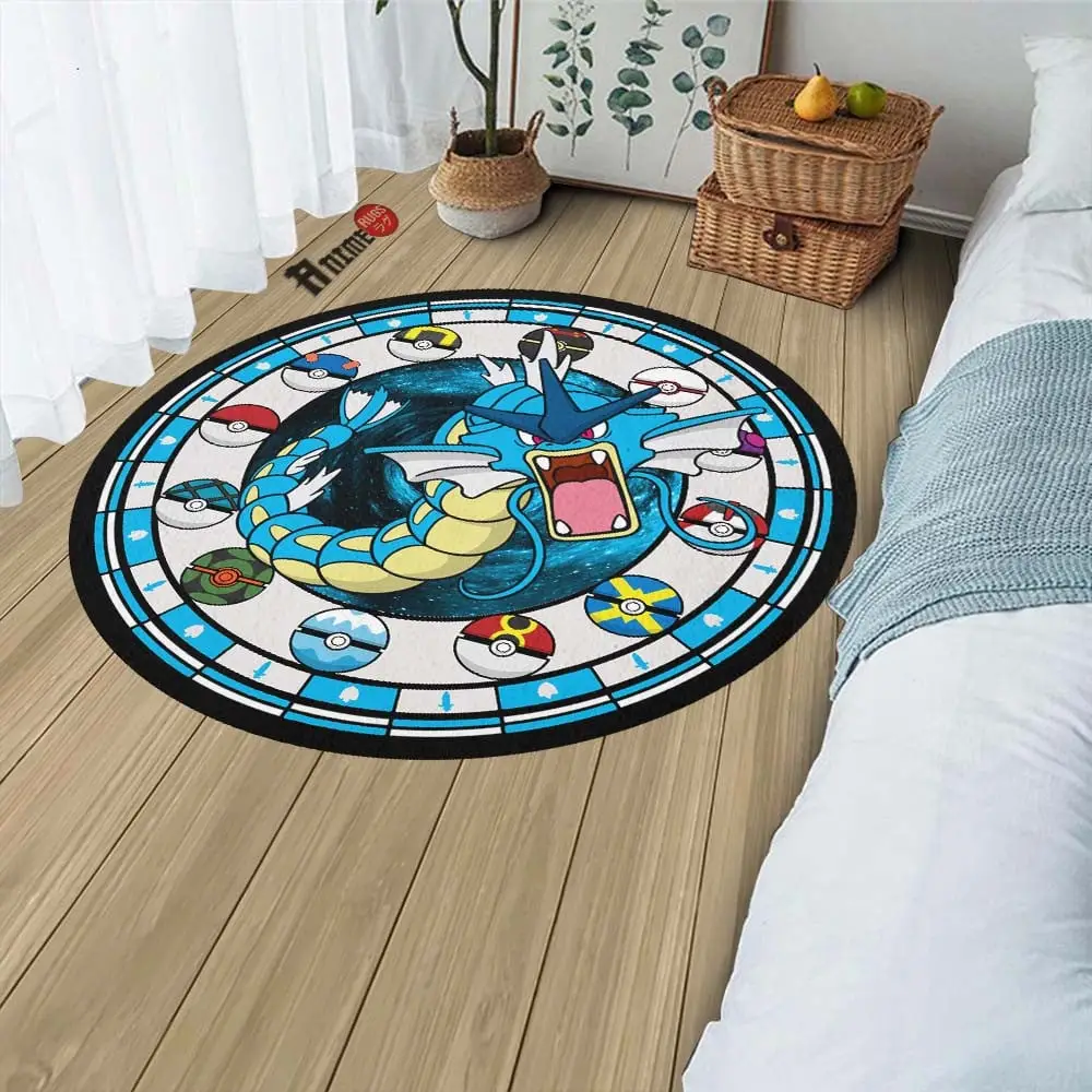 Gyarados Round Rug Custom Anime Room Mats