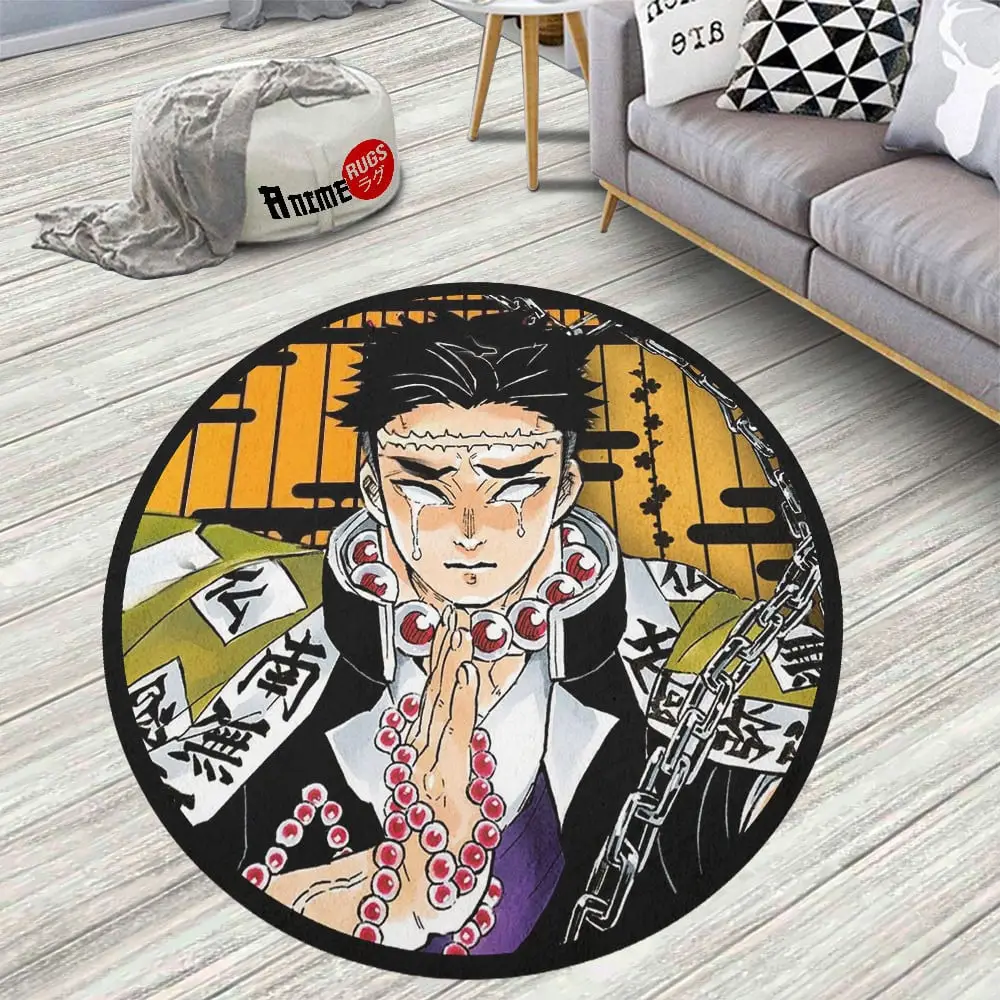 Gyomei Himejima Skid-Proof Round Rug
