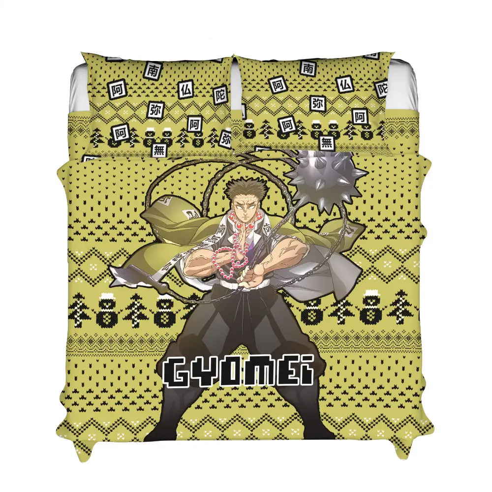 Gyomei Himejima Xmas Polyester Duvet Cover Set