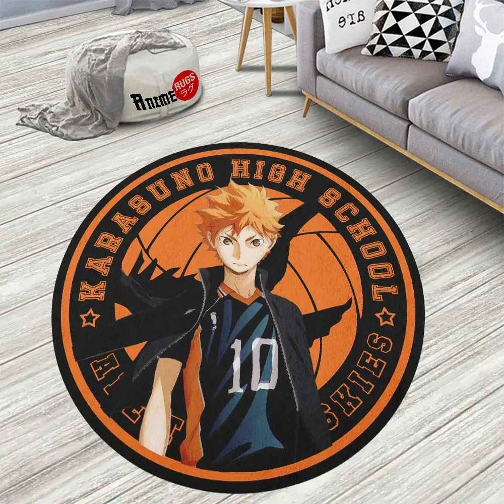 Haikyuu Shoyo Hinata Skid-Proof Round Rug