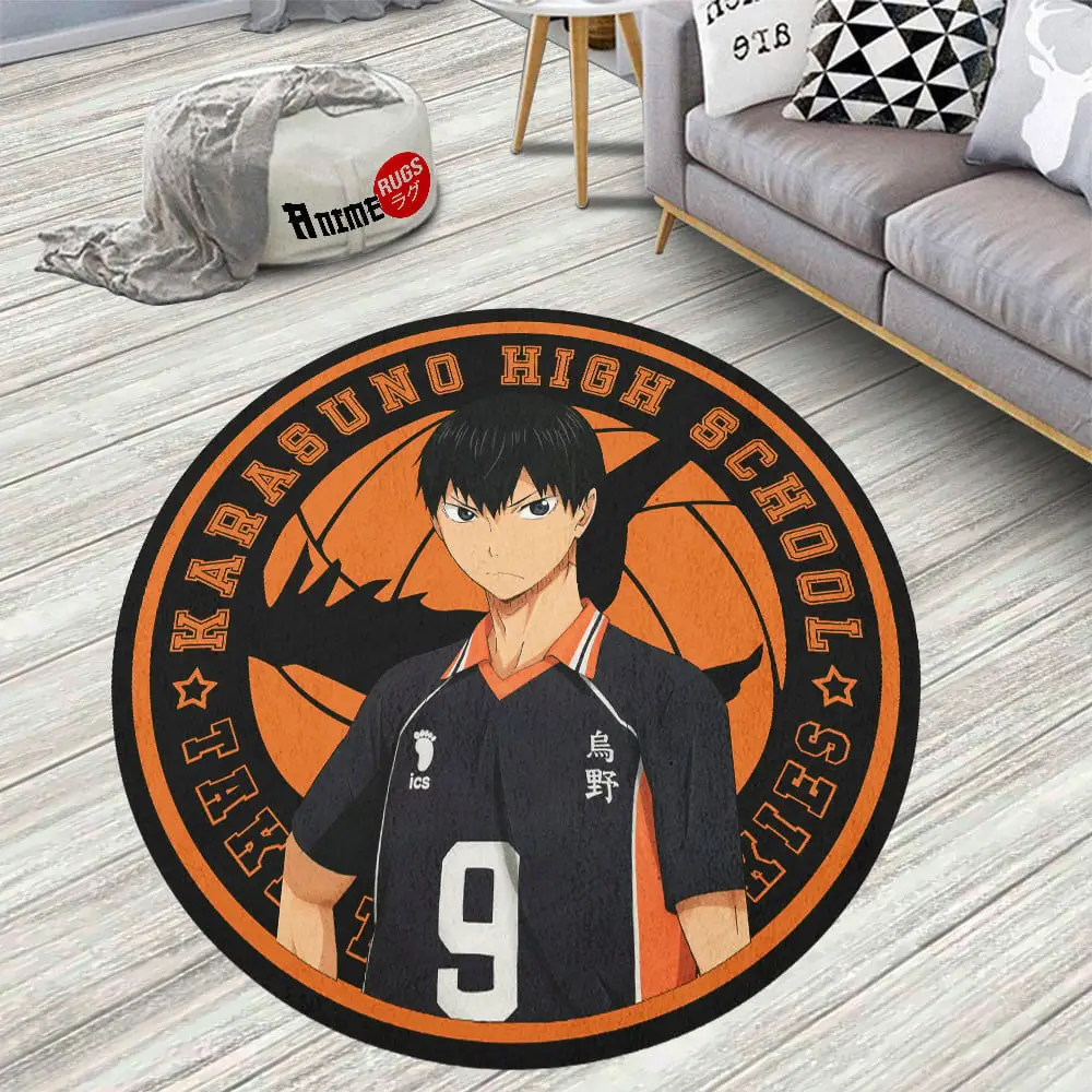 Haikyuu Tobio Kageyama Skid-Proof Round Rug