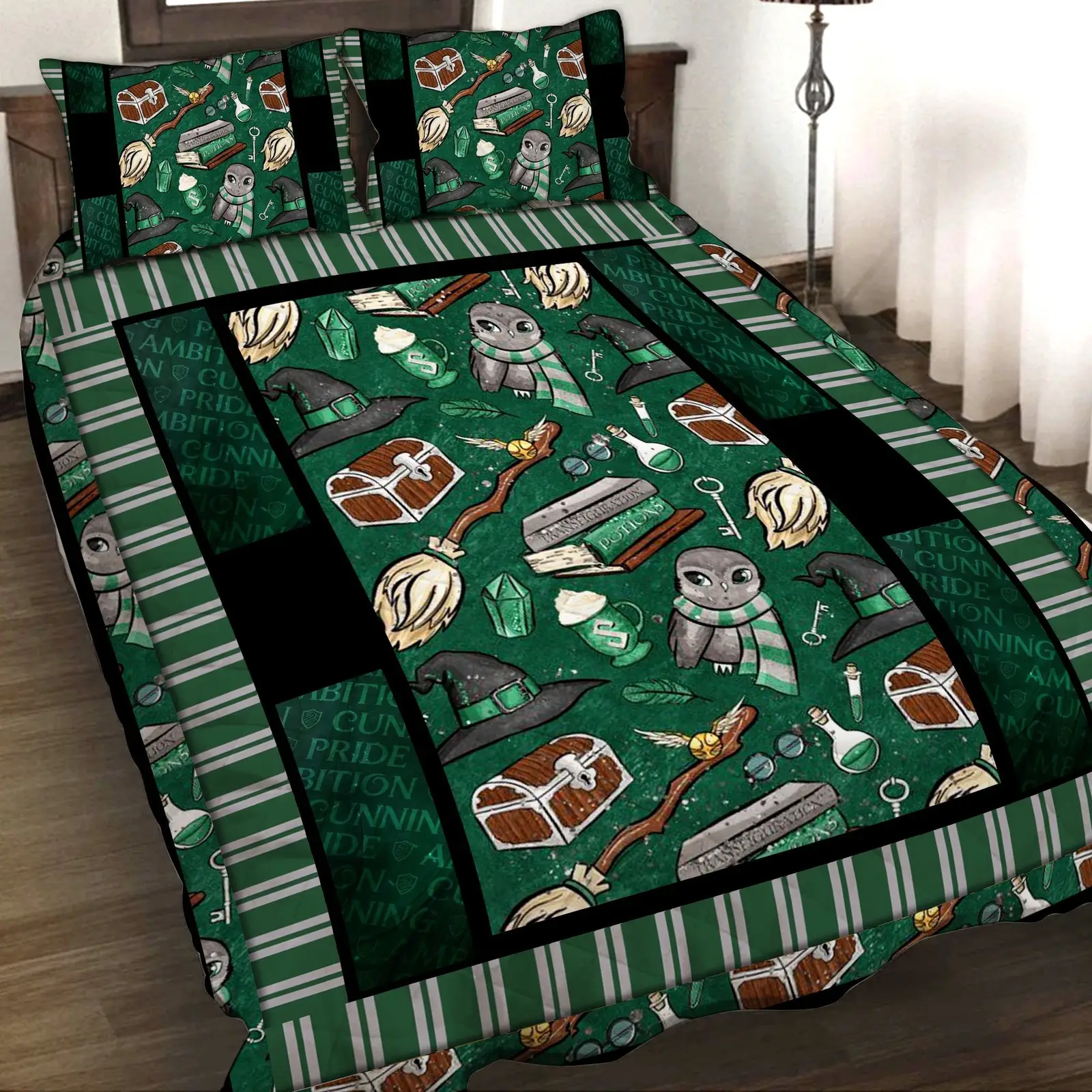 Harry Potter Slytherin 3D Quilt Set