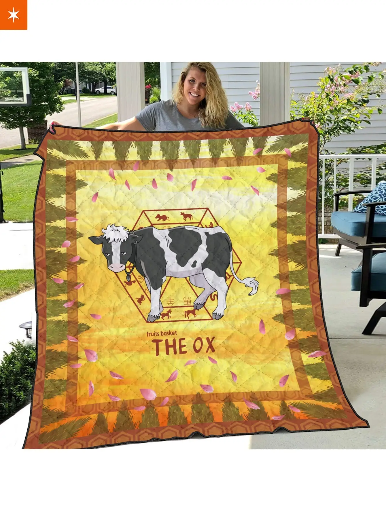 Haru The Ox Quilt Blanket