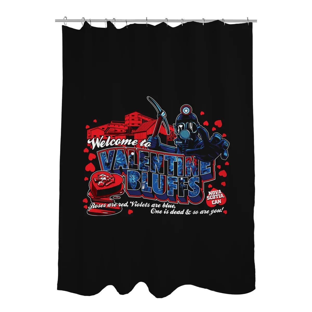 Have A Bloody Valentine Shower Curtains