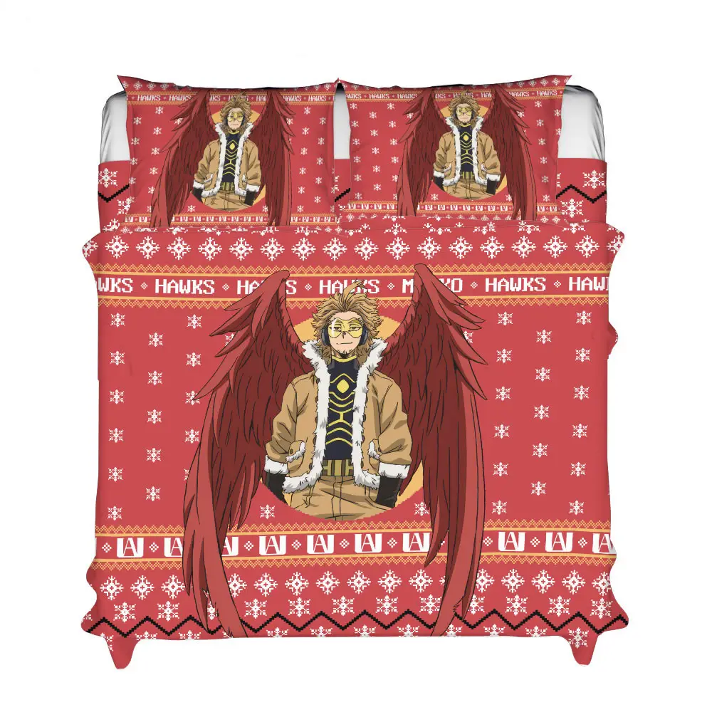 Hawks Xmas Polyester Duvet Cover Set
