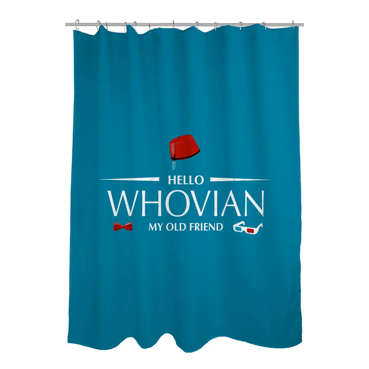 Hello Whovian My Old Friend Shower Curtains