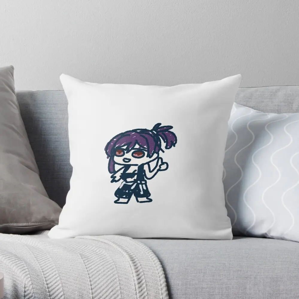 Hell's Paradise Kids Drawing Chibi Throw Pillow