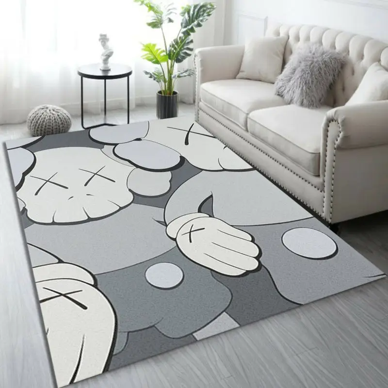 Holiday Grey Kaws Sneaker Rug Home Decor