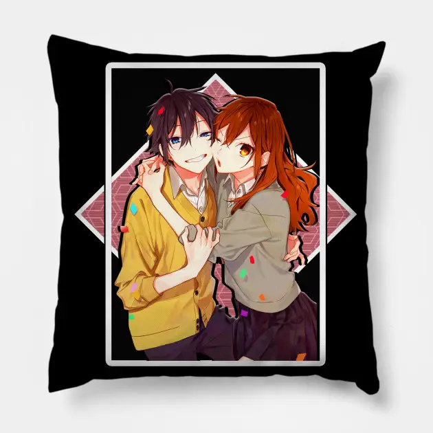 Horimiya Pillows - Miyamura and Hiro Box Fan Design Pillow Cushion