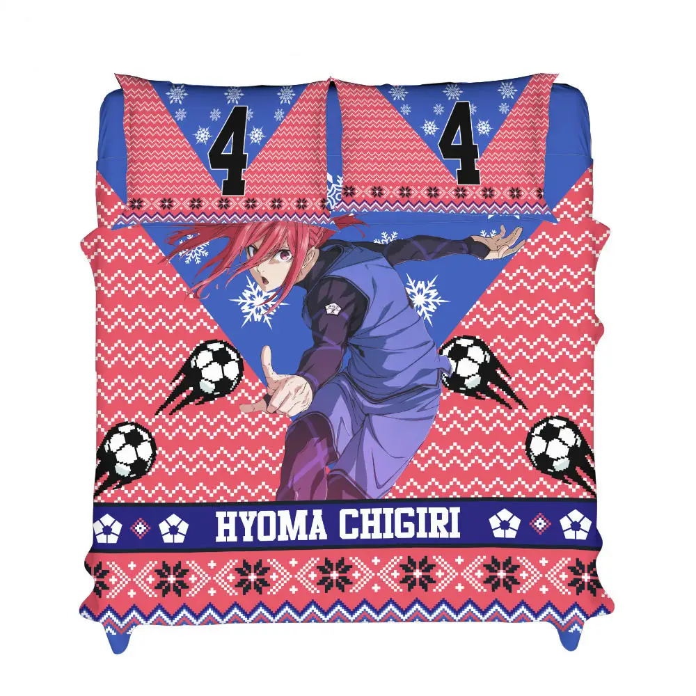 Hyoma Chigiri Xmas Bedding Set Bed Room Home Decor For Anime Fans