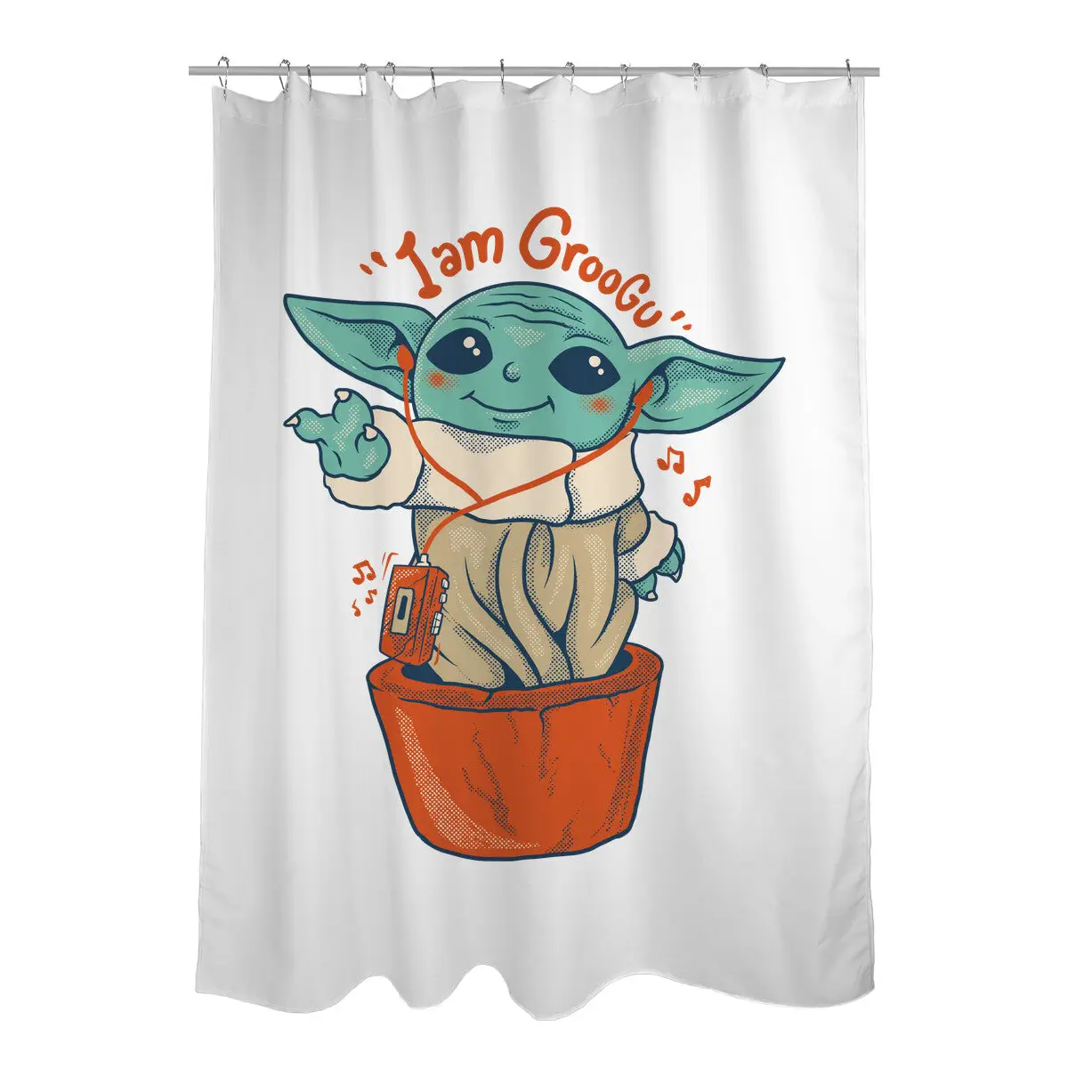 I Am Groogu Shower Curtains