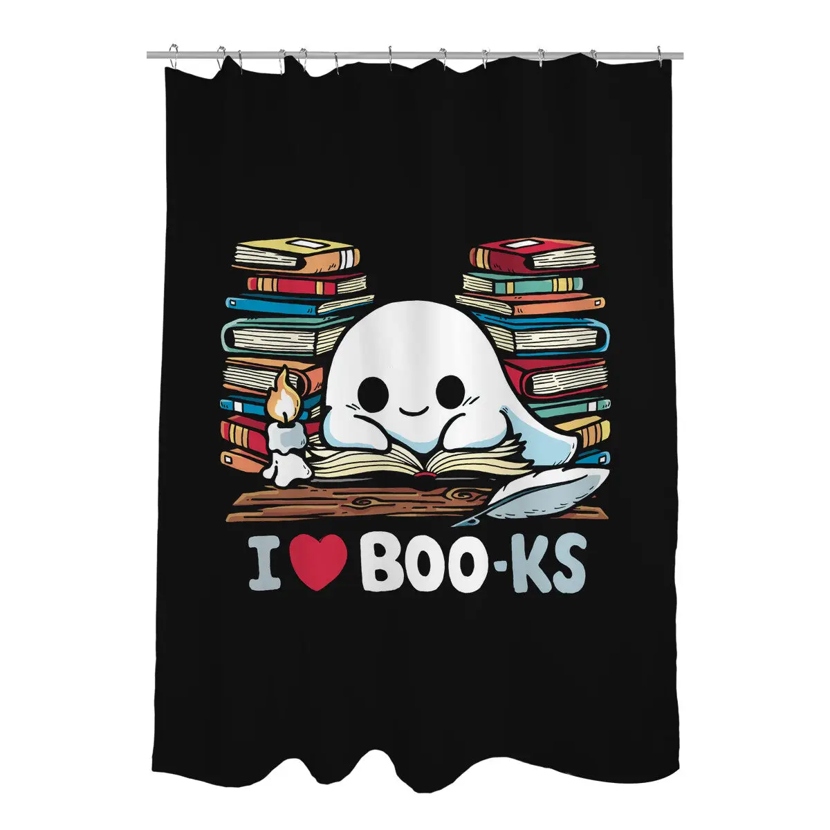 I Love Books Shower Curtains